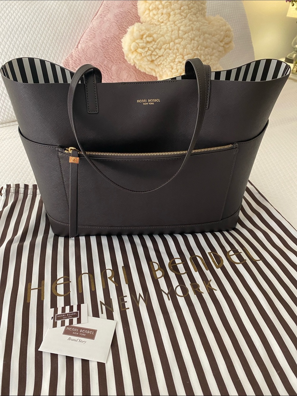 Henri Bendel Southstreet Tote with Striped Interior